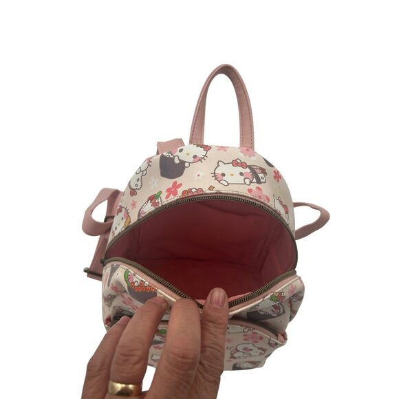 Loungefly Sanrio x Hello Kitty Sushi Mini Backpack Pink Vegan Leather - Picture 9 of 12